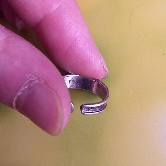 vintage 90s adjustable stamped sterling silver toe ring - Picture 2 of 4
